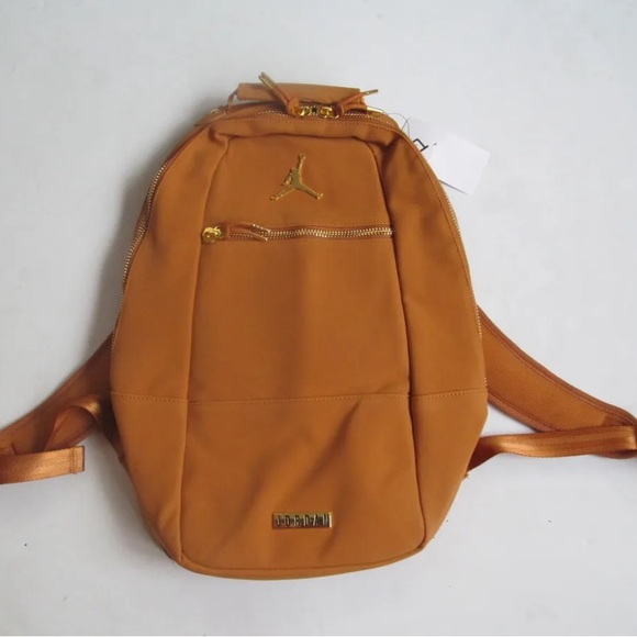 Nike’s Air Jordan Suede 13” laptop Sleeve Unisex Backpack in Desert Ochre - Picture 2 of 4